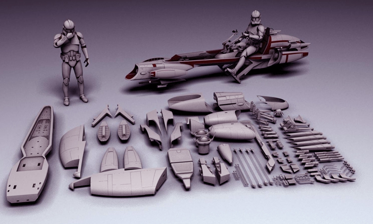 star wars 3d printed model